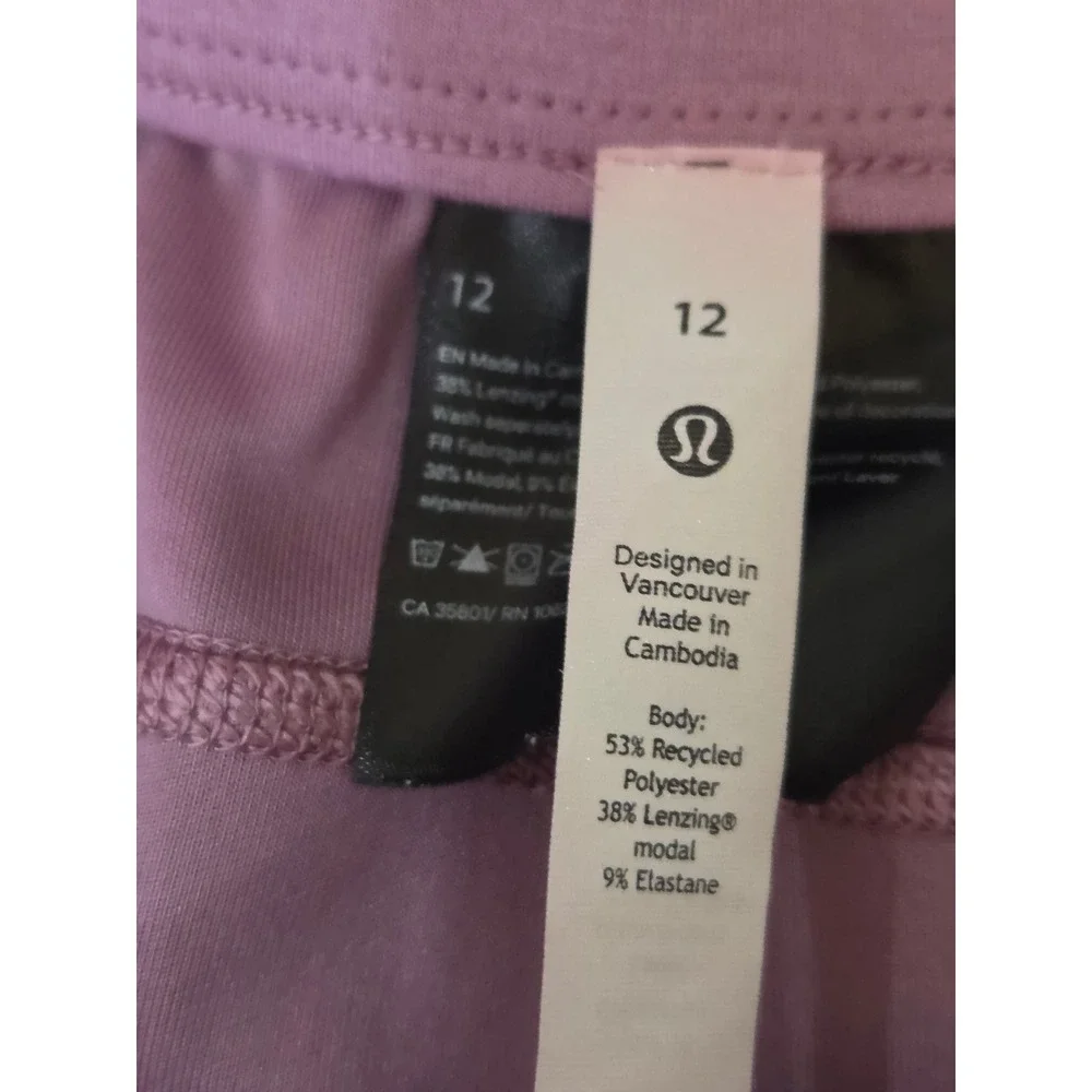 Lululemon Softstreme Cropped Pant 12 Velvet Dust High-Rise Straight Yoga LW6BZXS